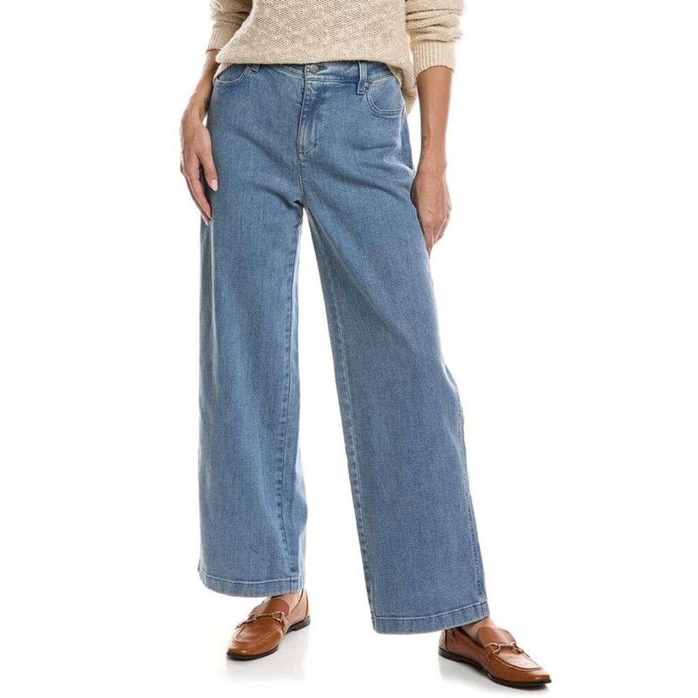 Eileen Fisher Womens Flare Wide Jean, Blue